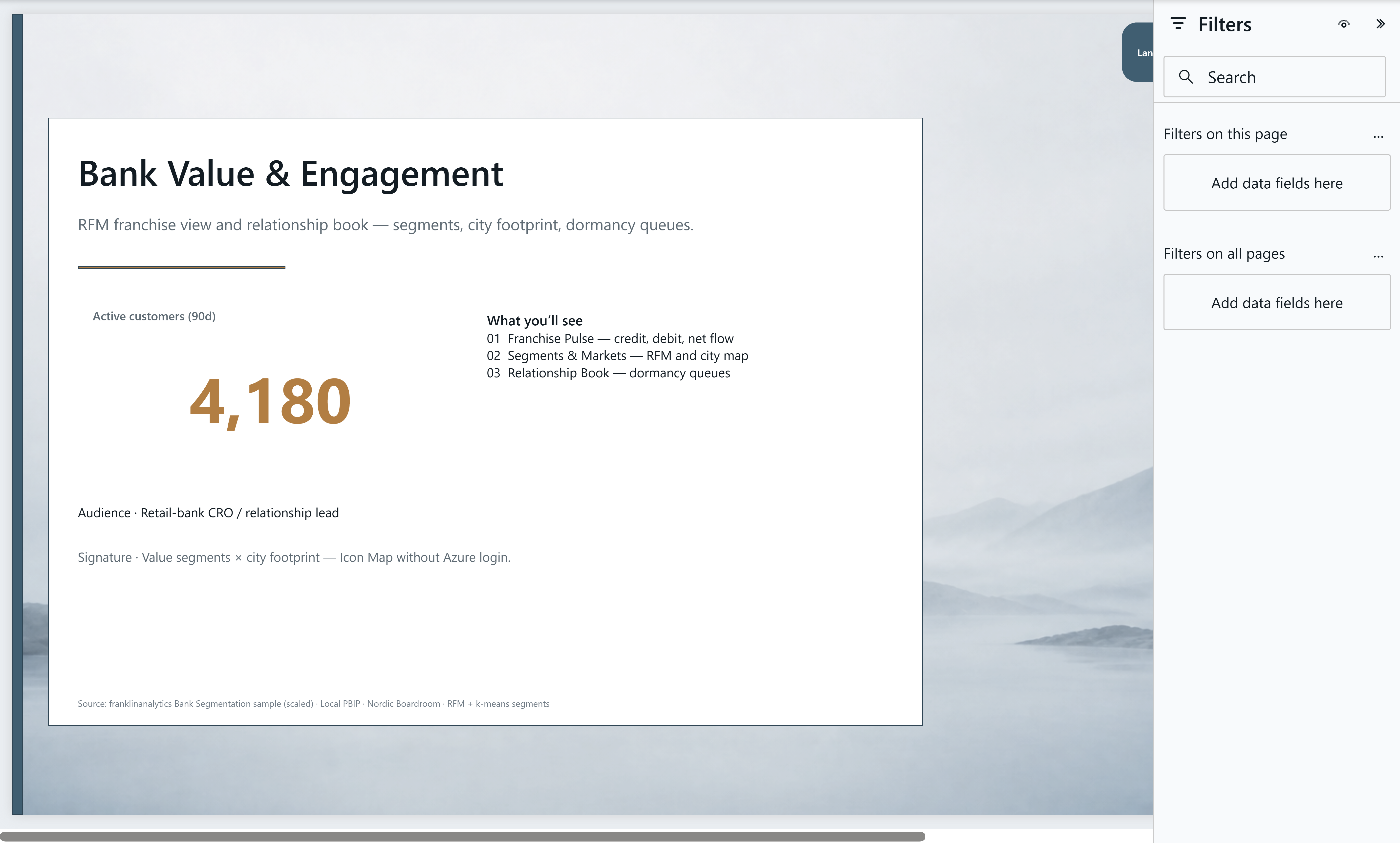 Bank Value & Engagement — Landing